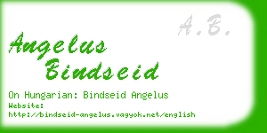 angelus bindseid business card